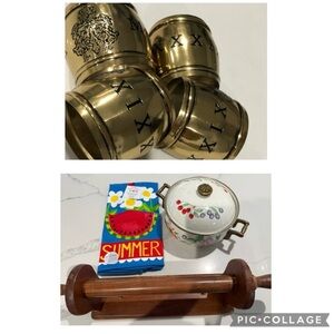 Pottery Barn Napkin Ring Vintage Cookware Rolling Pin from Pet Friendly Home